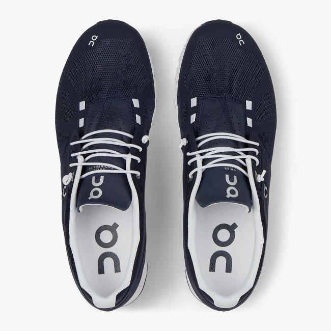 ON Cloud Mens - Men's Road Running Shoes NZ-13784 Navy/White